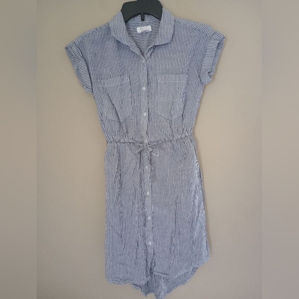 Japna 100% Cotton Shirt Dress With Waist Tie Size XS